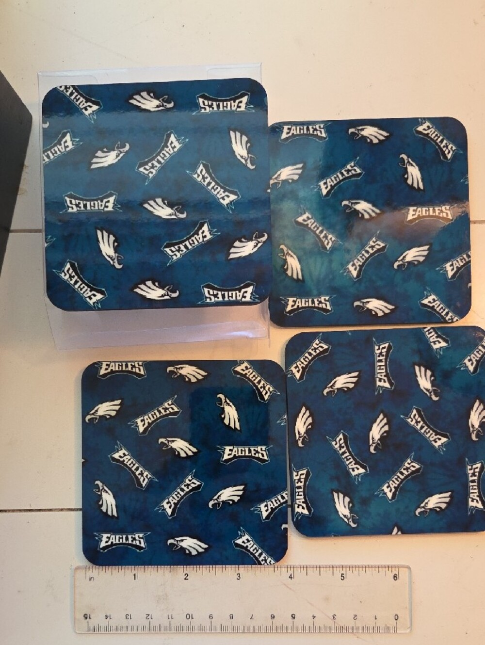 NFL Philadelphia Eagles Coaster Set - Green & White & Black
